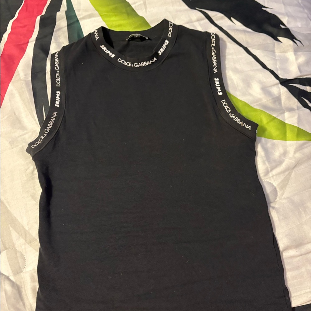 Dolce & Gabbana Black Sleeveless Top